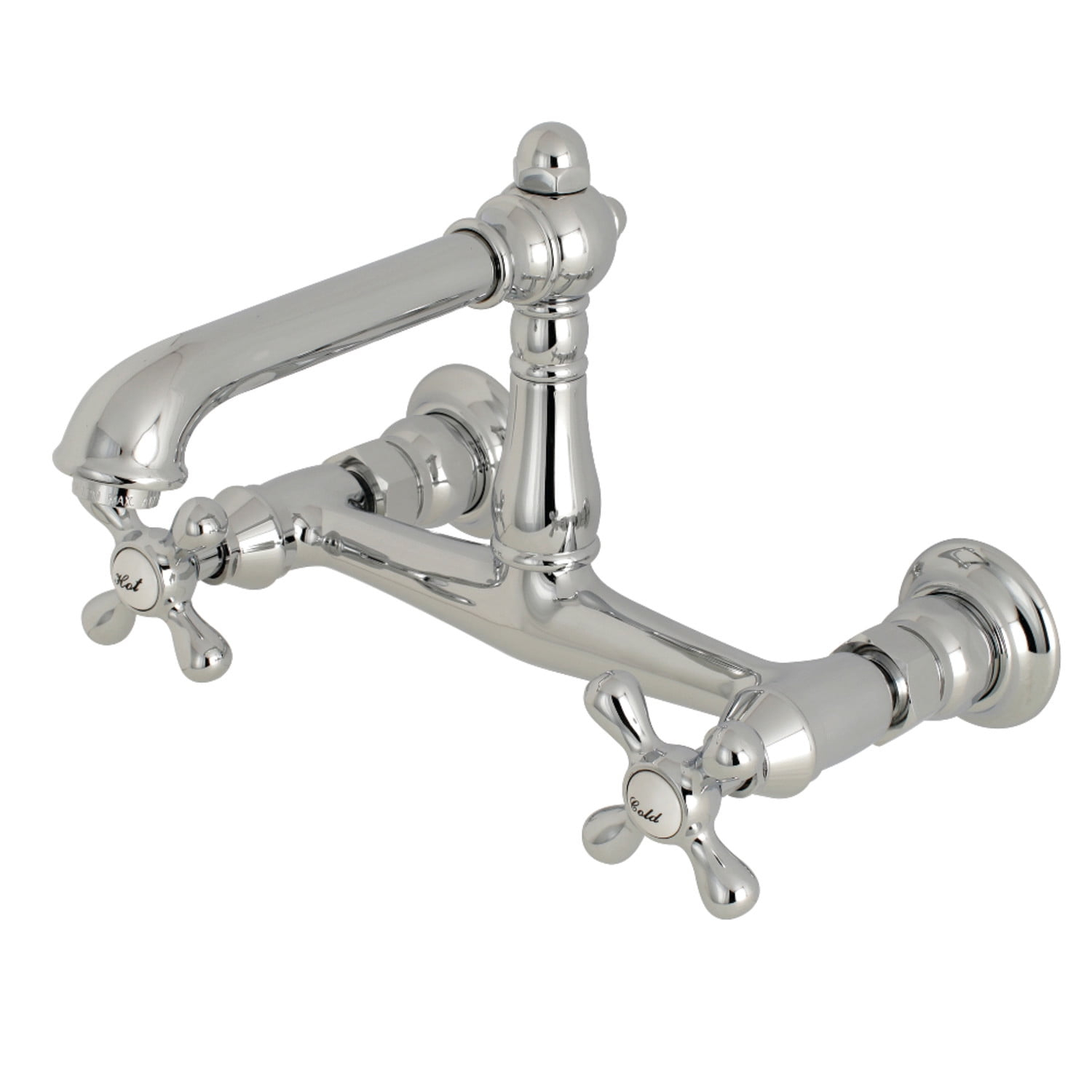 Kingston Brass English Country Two-Handle 2-Hole Wall Mount Bathroom Faucet