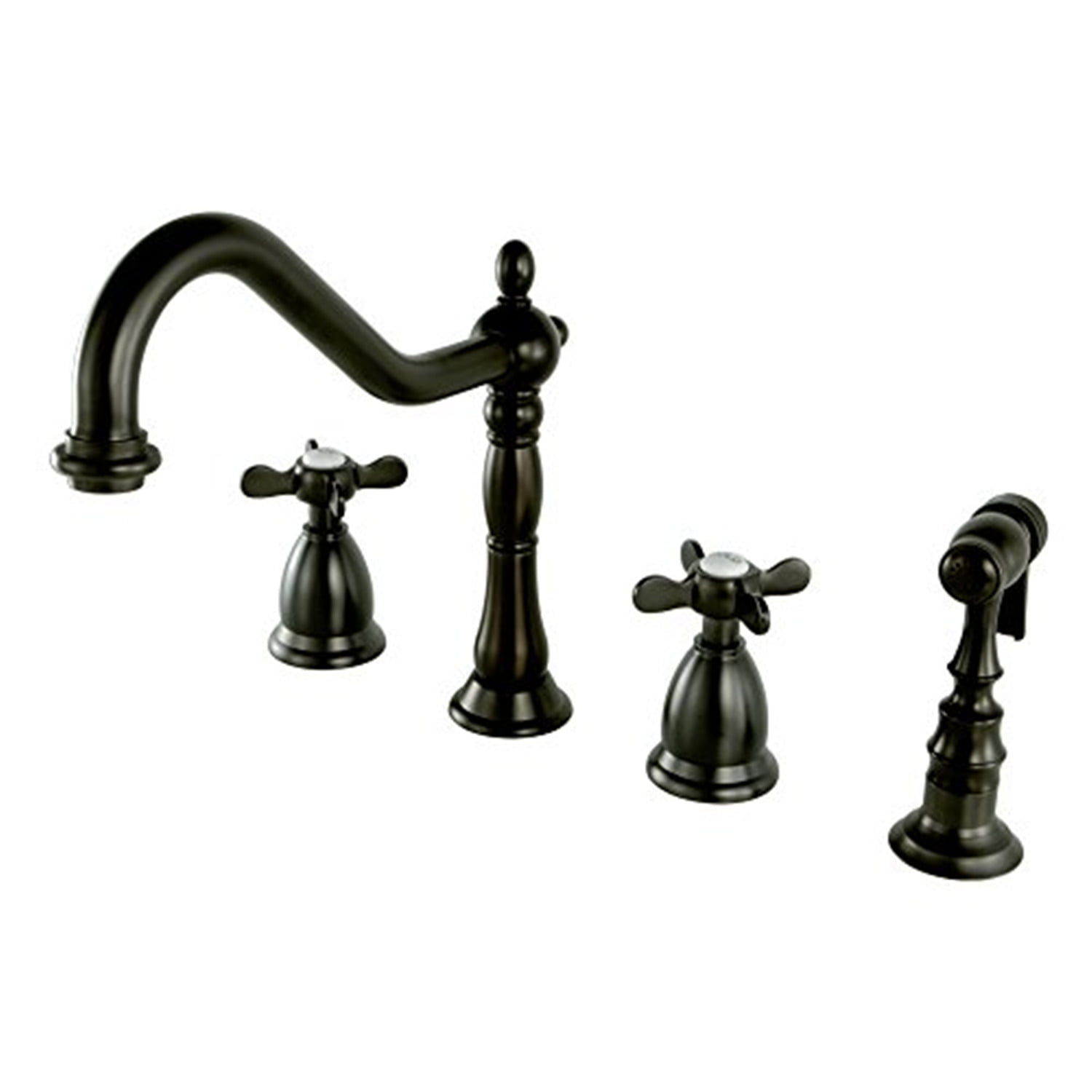 Kingston Brass Ks179.Bexbs Essex 1.8 GPM Widespread Kitchen Faucet - Bronze