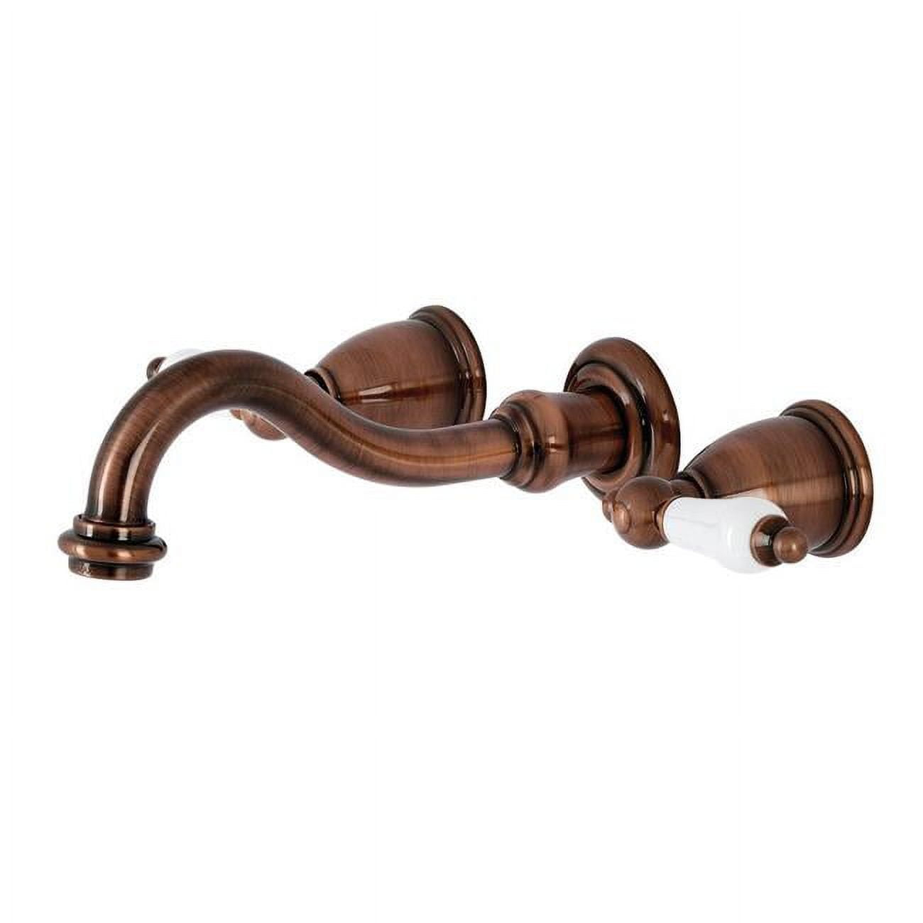 Kingston Brass Vintage Two-Handle 3-Hole Wall Mount Bathroom Faucet