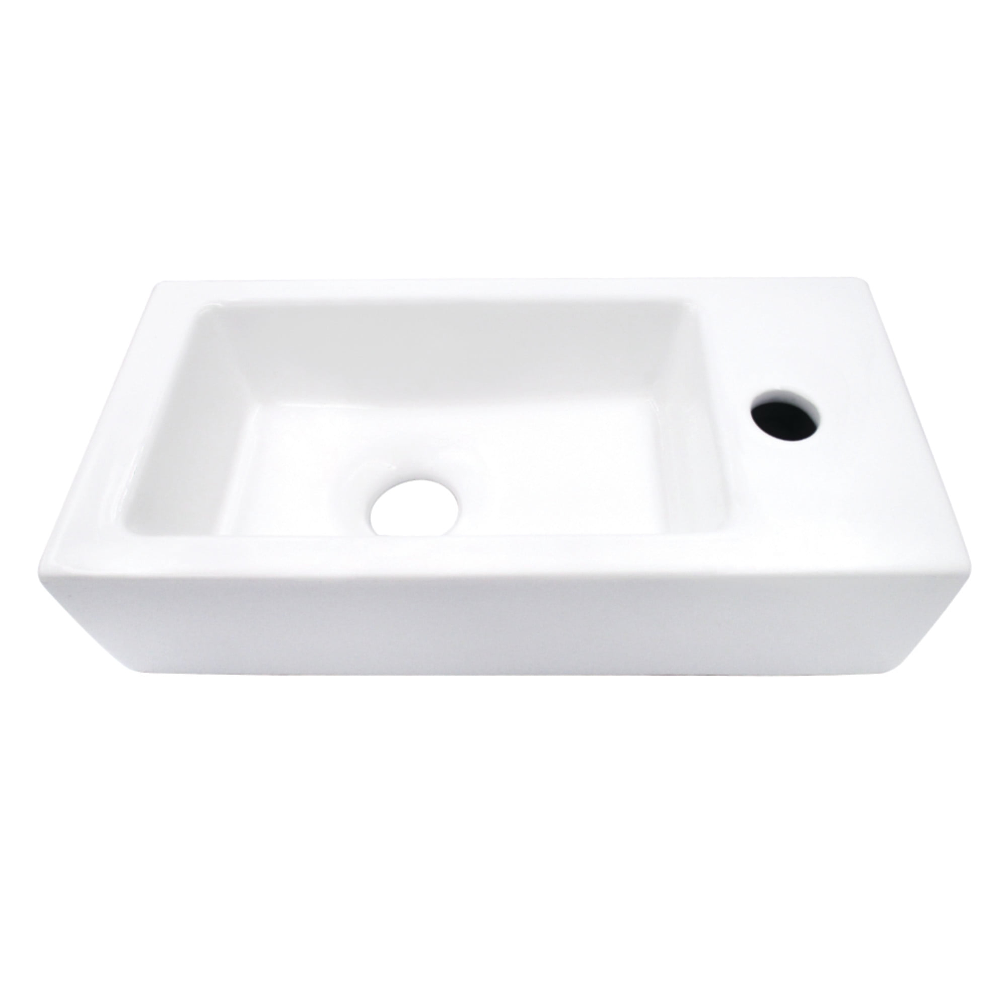 Kingston Brass Dibrach Rectangle Wall Mount Ceramic Bathroom Sink