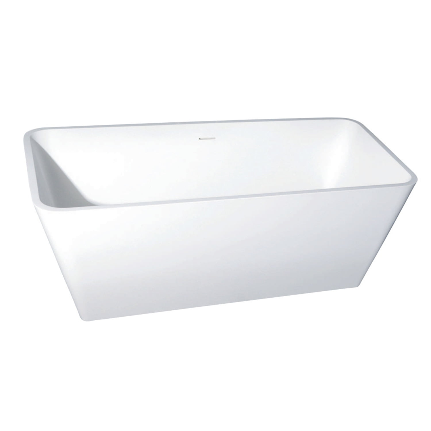 Kingston Brass Vrtsq592722 Aqua Eden 59" Free Standing Engineered Stone Soaking Tub -