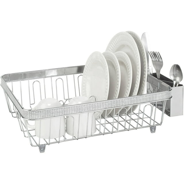 Bath Bliss 22899-CHR Kitchen Details Drying Rack in Pave Diamond Design