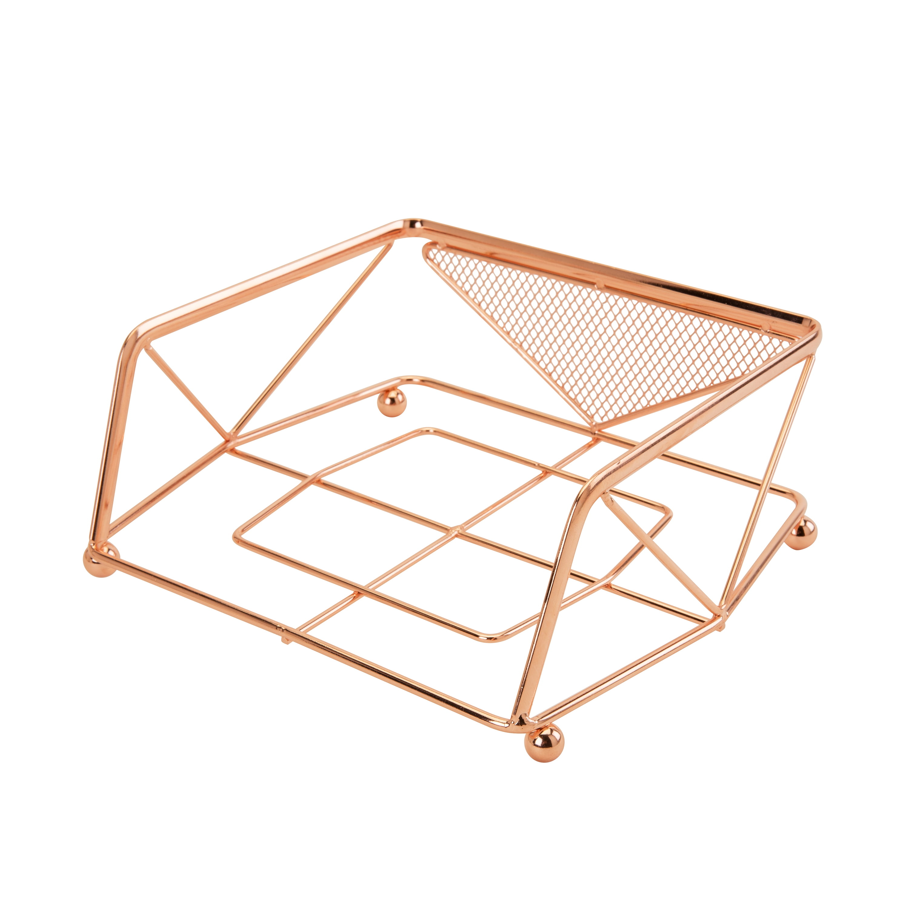 Kitchen Details Geode Steel Napkin Holder 8.5" L x 7.2" W in Copper