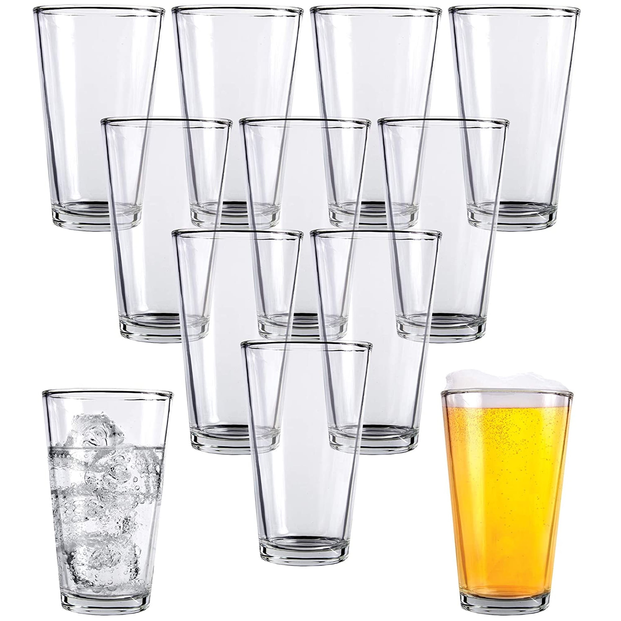 Kitchen Lux Store Beer Glass Drinking Glasses Restaurant and Bar Quality Glassware Set of 12