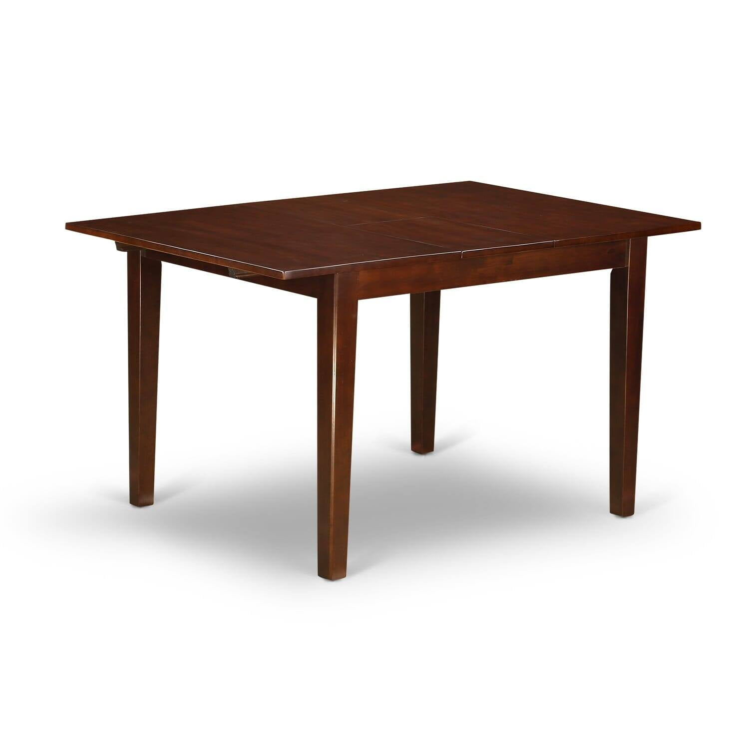 East West Furniture  7 Piece Dining Table Set- A Rectangle Wooden Table and 6 Dining Chairs, Mahogany (Seats Options) MLNO7-MAH-W