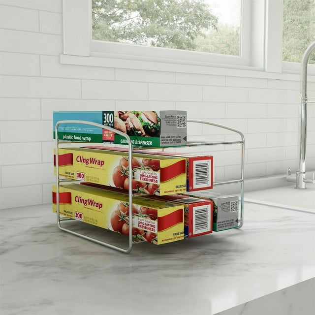 Lavish Home Iron Kitchen Wrap Storage Rack-3 Tier Pantry Organizer, Adult