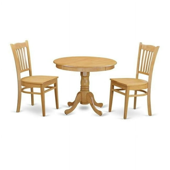 Kitchen Table & 2 Dining Room Chairs, Oak