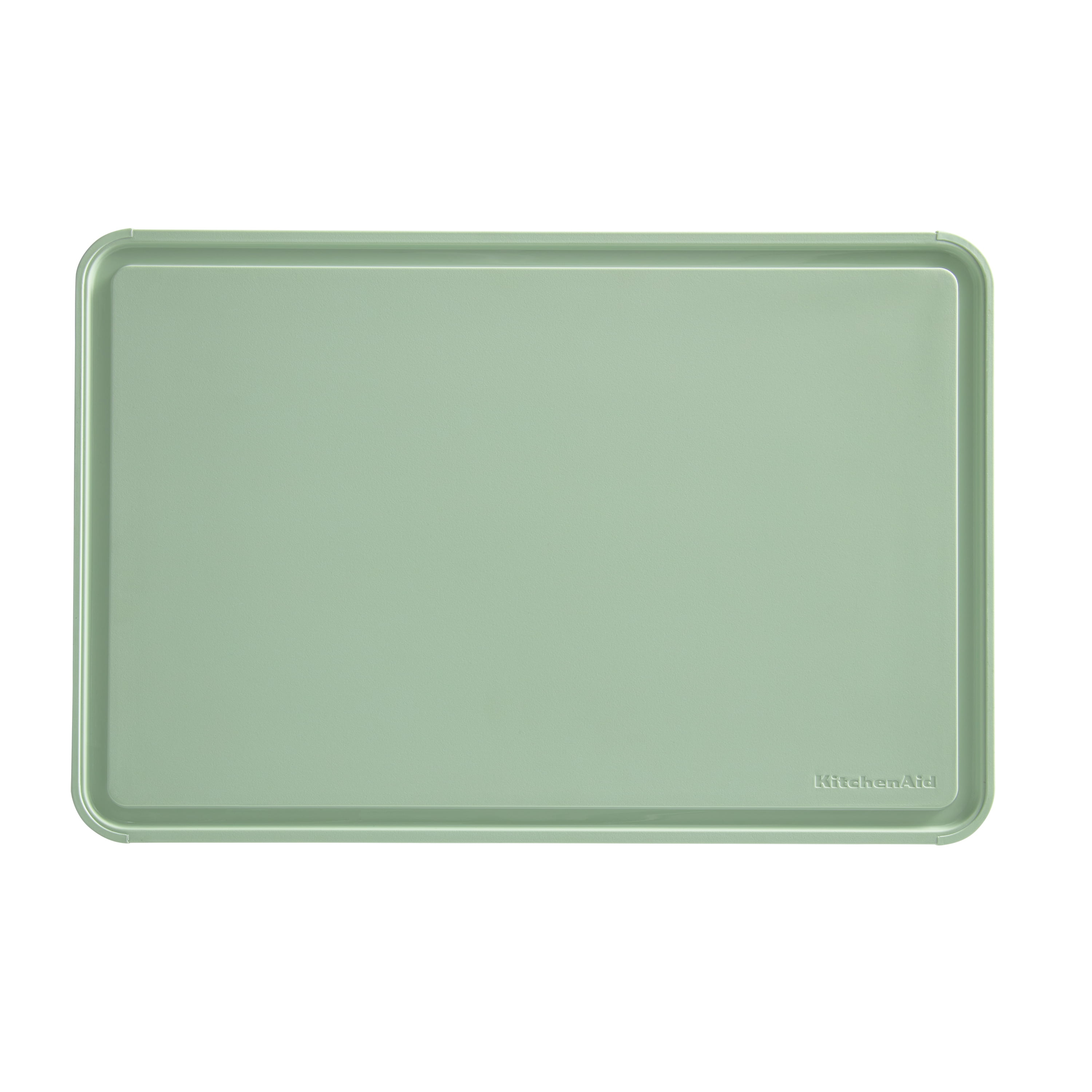 KitchenAid 12x18 Poly Cutting Board, Perimeter Trench, Non Slip Edges, Dishwasher Safe Pistachio
