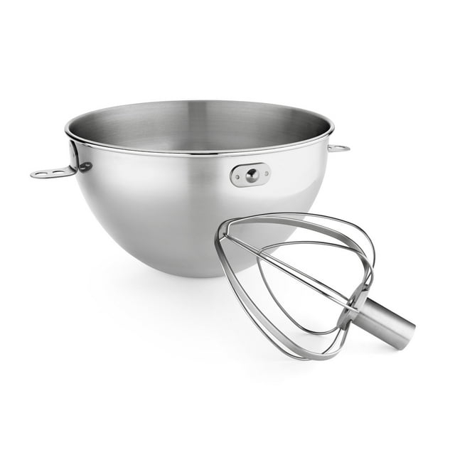 Compact Stainless Steel Mixing Bowl with Whisk Attachment