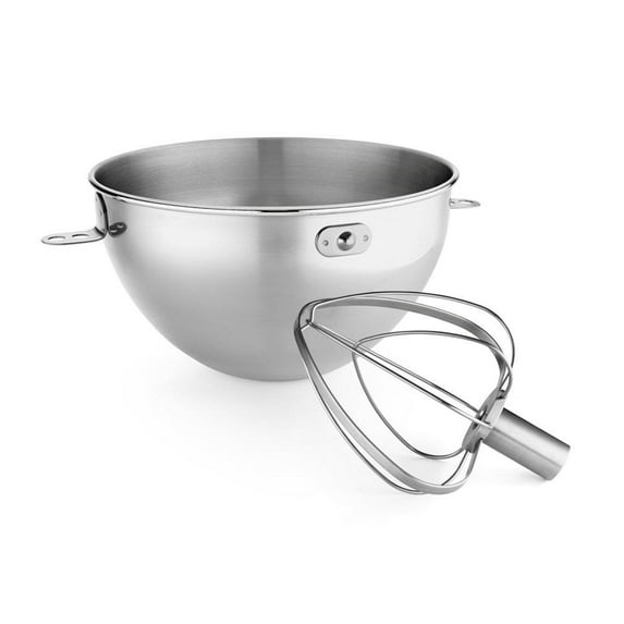 Compact Stainless Steel Mixing Bowl with Whisk Attachment