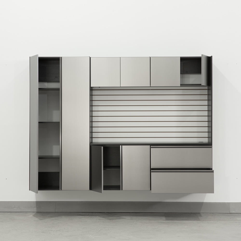 Klair Living Nova Series 6-Piece Engineered Wood Garage Cabinet Set in Gray