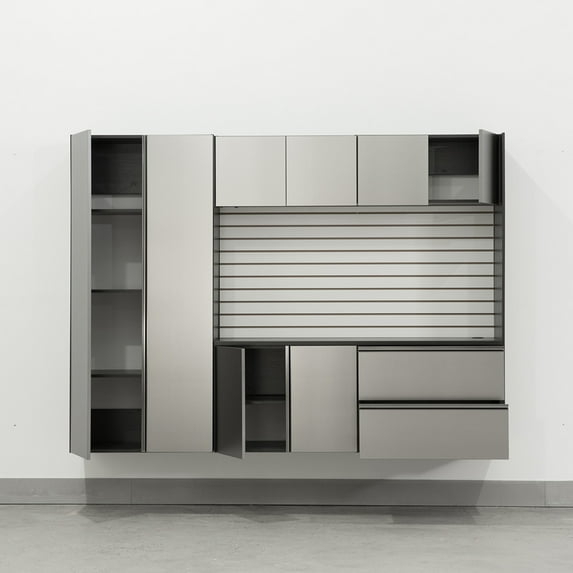 Klair Living Nova Series 6-Piece Engineered Wood Garage Cabinet Set in Gray