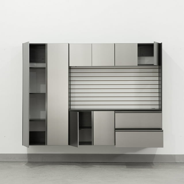 Klair Living Nova Series 6-Piece Engineered Wood Garage Cabinet Set in Gray