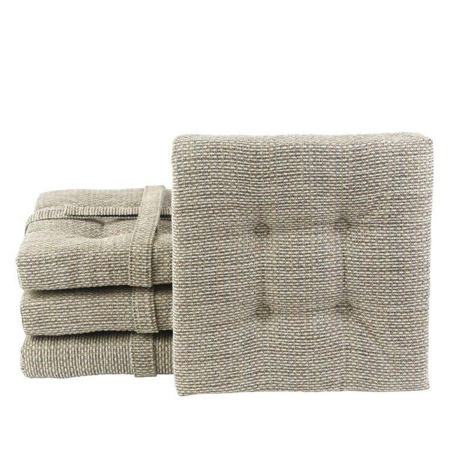 Klear Vu Gripper Square 15" x 15" Bar Stool Cushion with Velcro Straps - Set of 4