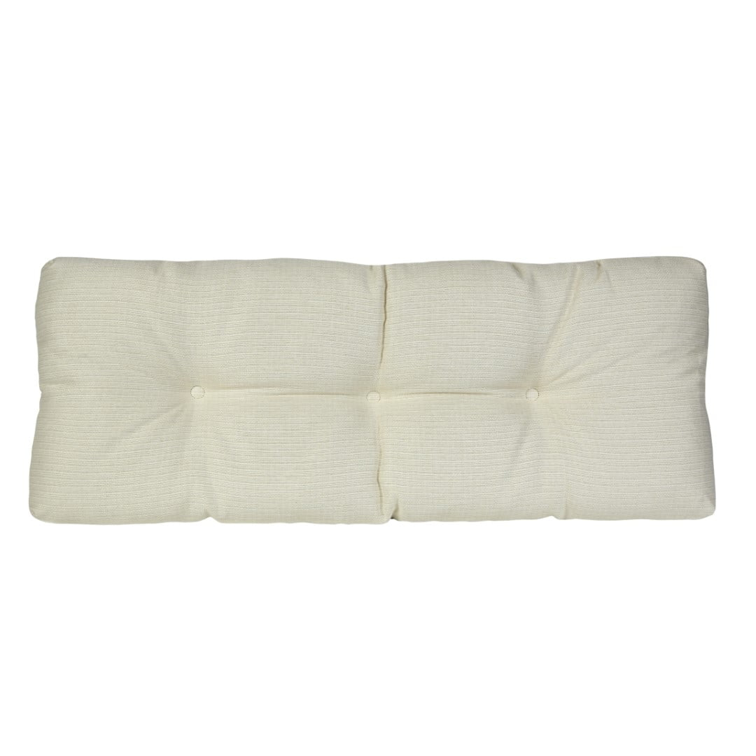 Gripper 43"x14"x3" Non Slip Tufted Omega Universal Bench Cushion Ivory: Solid Rectangle Indoor Seat Cushion, Polyester