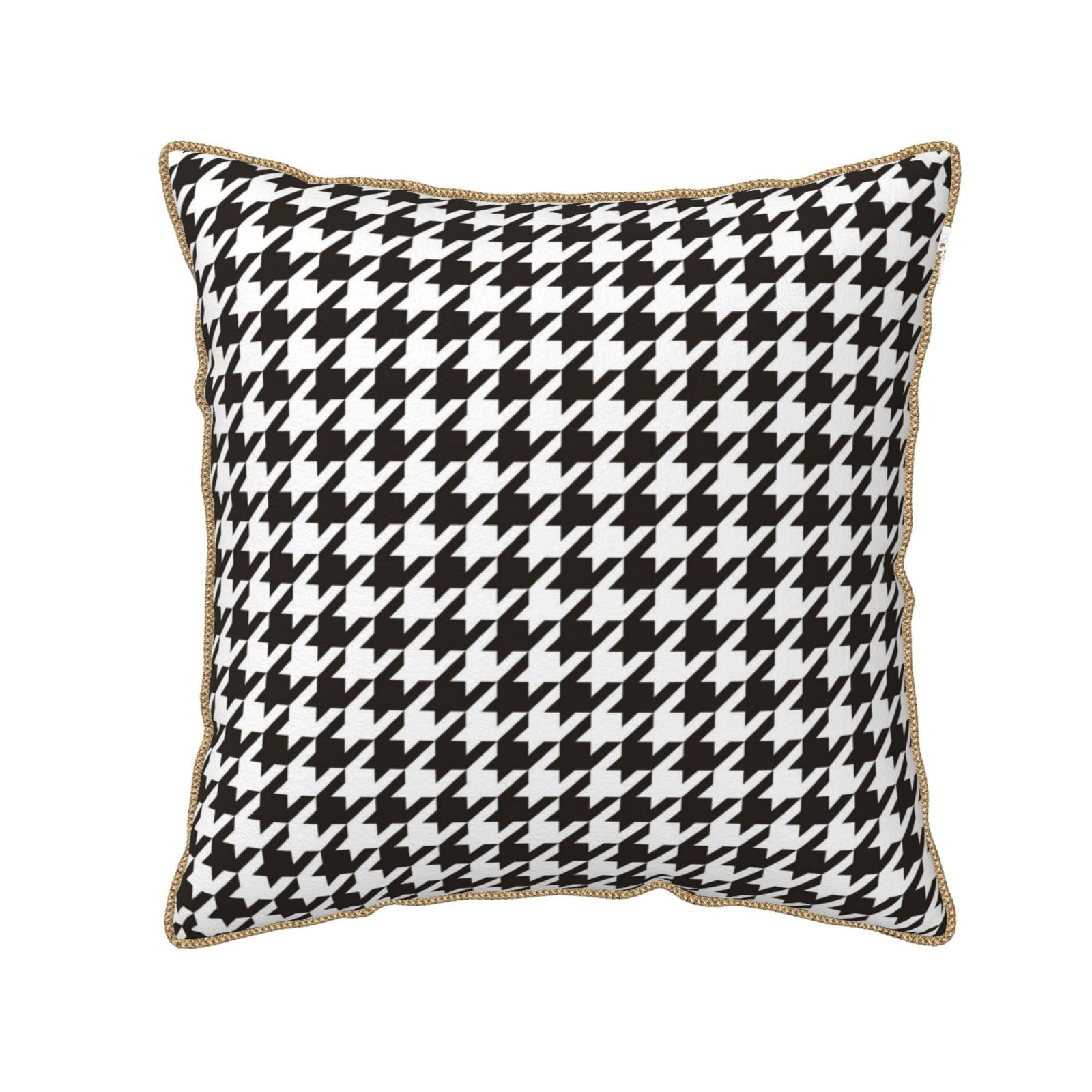 COMIO  Houndstooth Throw Pillow Covers, Black and White Plaid Decorative Cushion Pillow Cases for Sofa Couch Bedroom Car