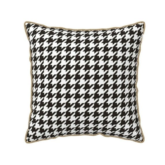 COMIO  Houndstooth Throw Pillow Covers, Black and White Plaid Decorative Cushion Pillow Cases for Sofa Couch Bedroom Car