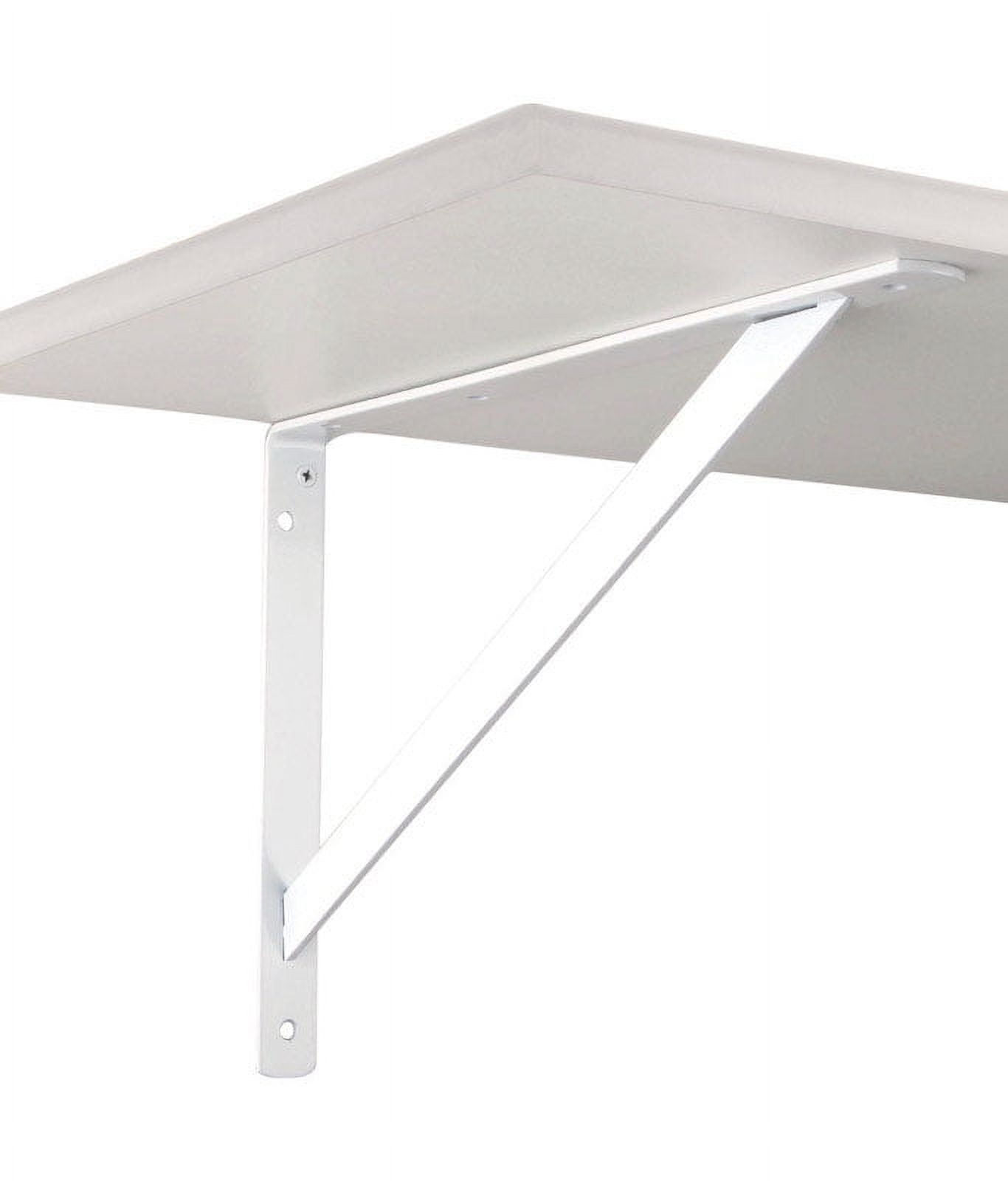 Knape & Vogt White Steel Bracket N/A Ga. 20 in. L