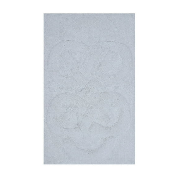 Knightsbridge Tuft Twisted 220 GSF Non Skid Back Bath Rug 17 x 24 - White