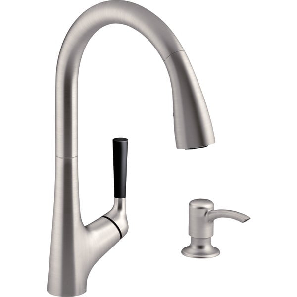 Kohler One Handle Stainless Steel Pull-Down Kitchen Faucet Model No. R562-SD-VS