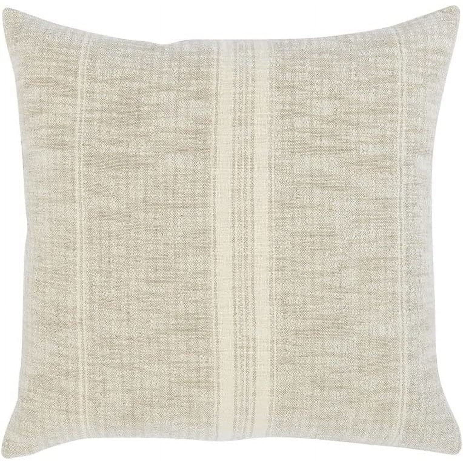 Lamina Pillow - Natural and Ivory / 22" x 22"