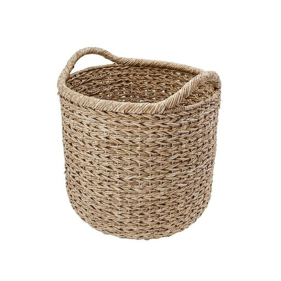 YOSITiuu Large Decorative Seagrass Storage Basket, Handmade, Seagrass Basket, Living Room, Blankets, Toy Bin, Extra Storage, Decorative Storage, Laundry Basket, Linens