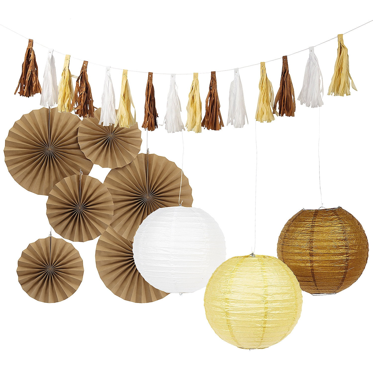 Kraft Paper Hanging Decor Decorating Kit - 13 Pc