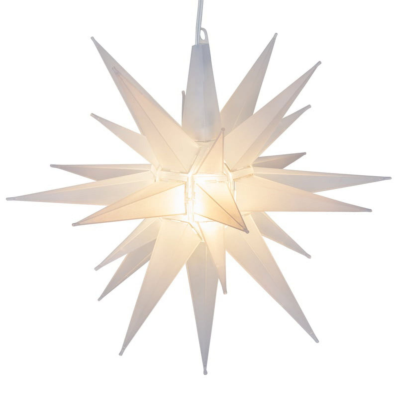 Kringle Traditions 14” White Moravian Star Christmas Star Light, White Christmas Star Outdoor Christmas Decoration
