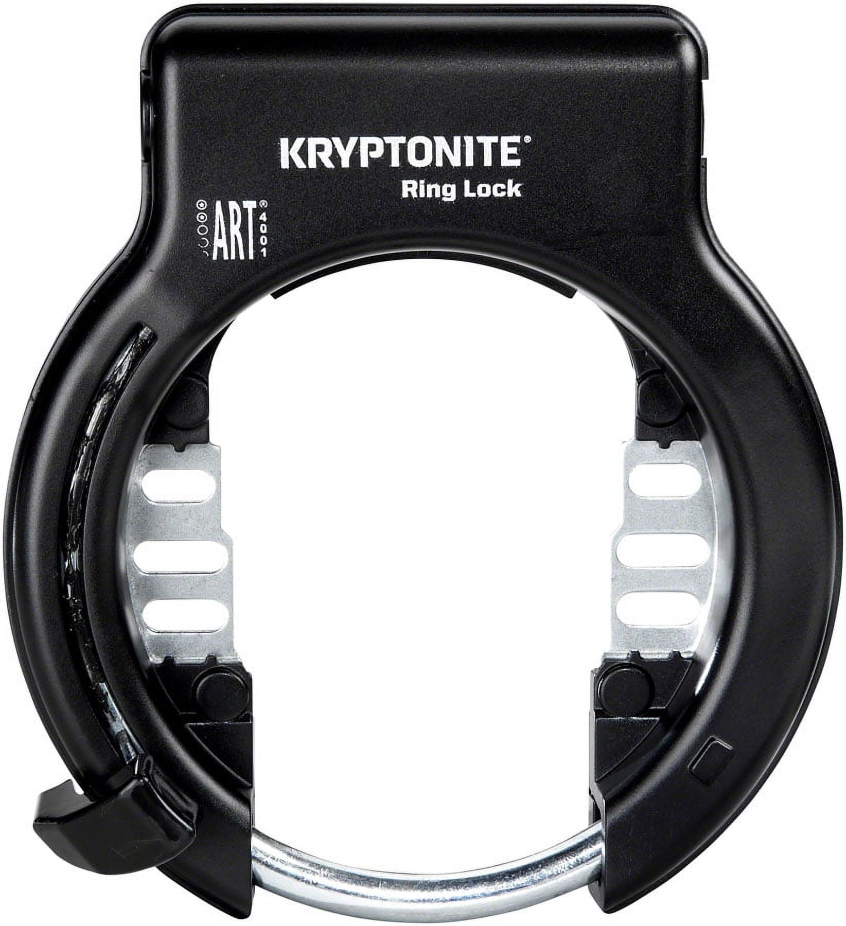 Kryptonite Ring Wheel Lock Black Includes Flexible Mount Non-Key Retaining