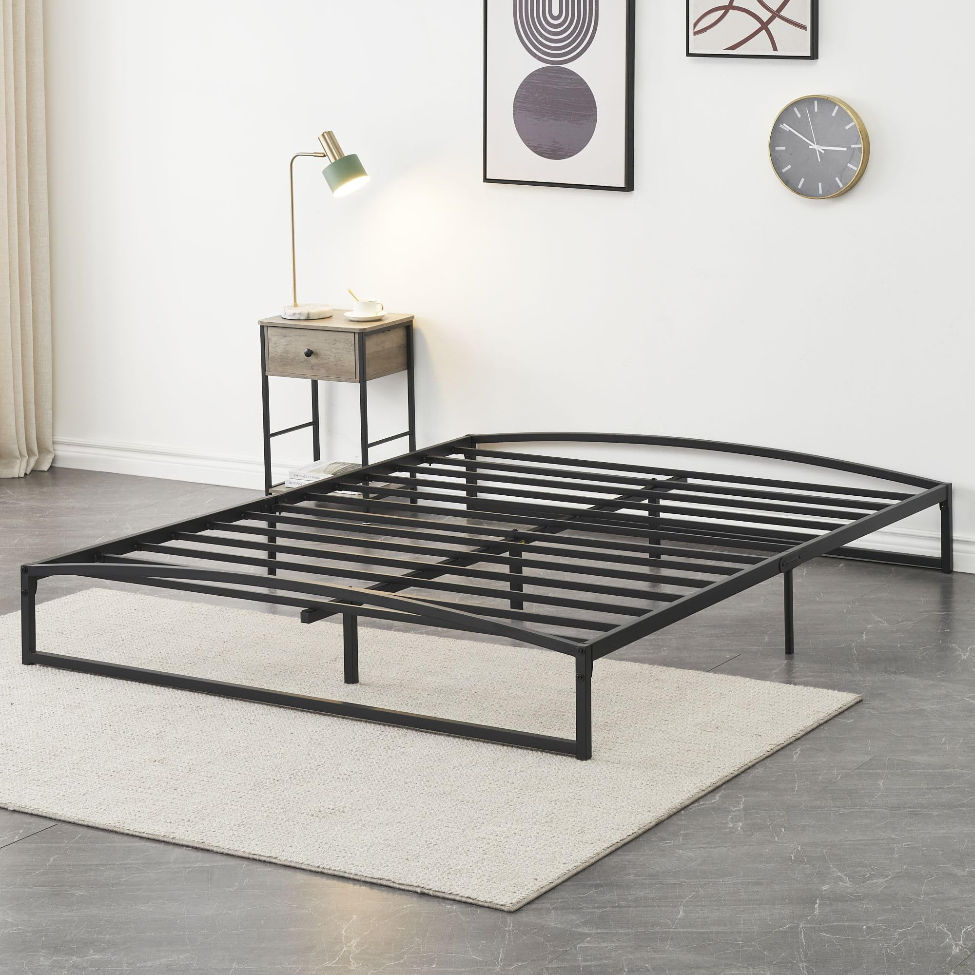 Kselythan Metal Bed Frame,Low Profile Platform Bed,Metal Slat Support,No Box Spring Needed,Easy Assembly