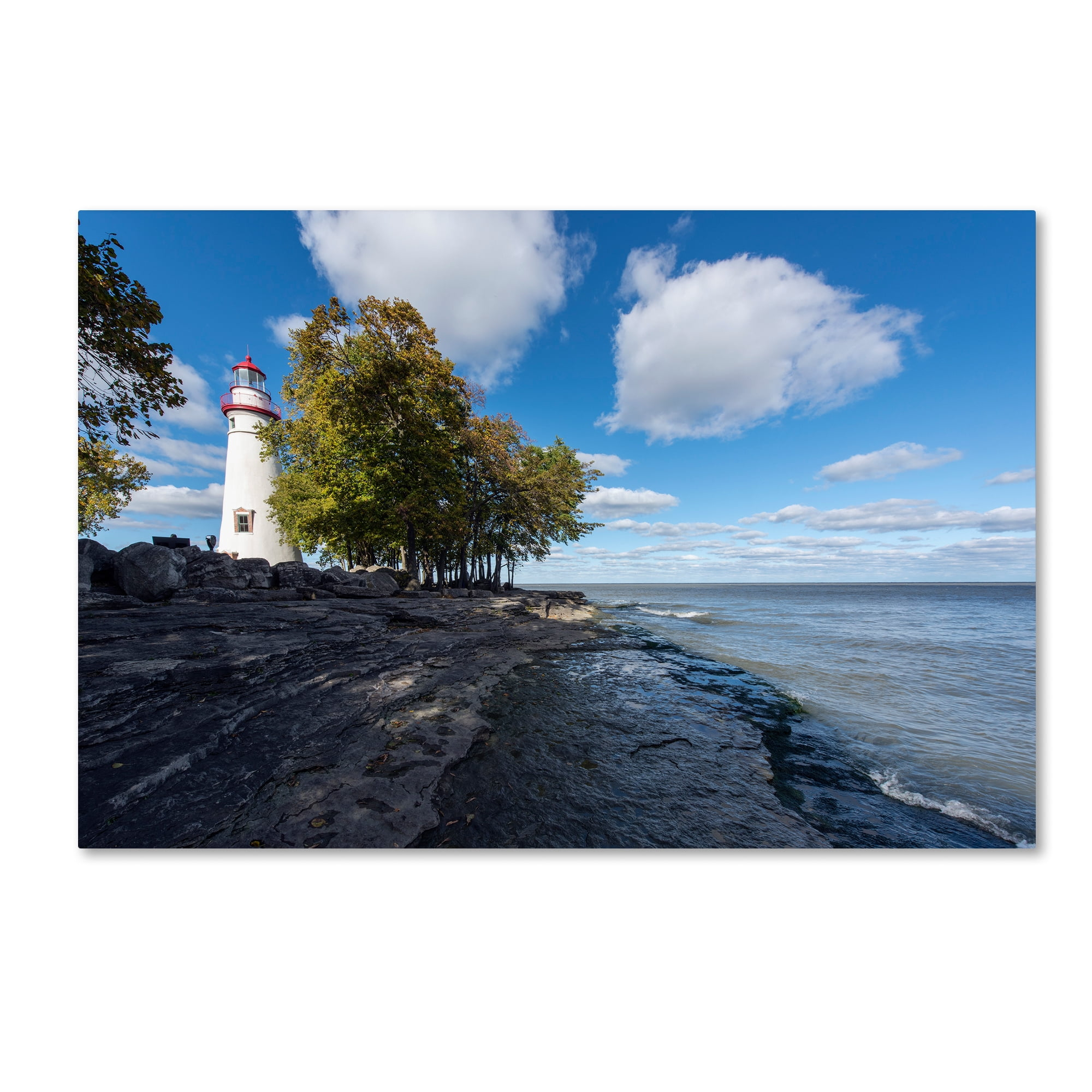 Trademark Fine Art - Kurt Shaffer 'Marblehead Lighthouse Ohio' Canvas Art - 22x32