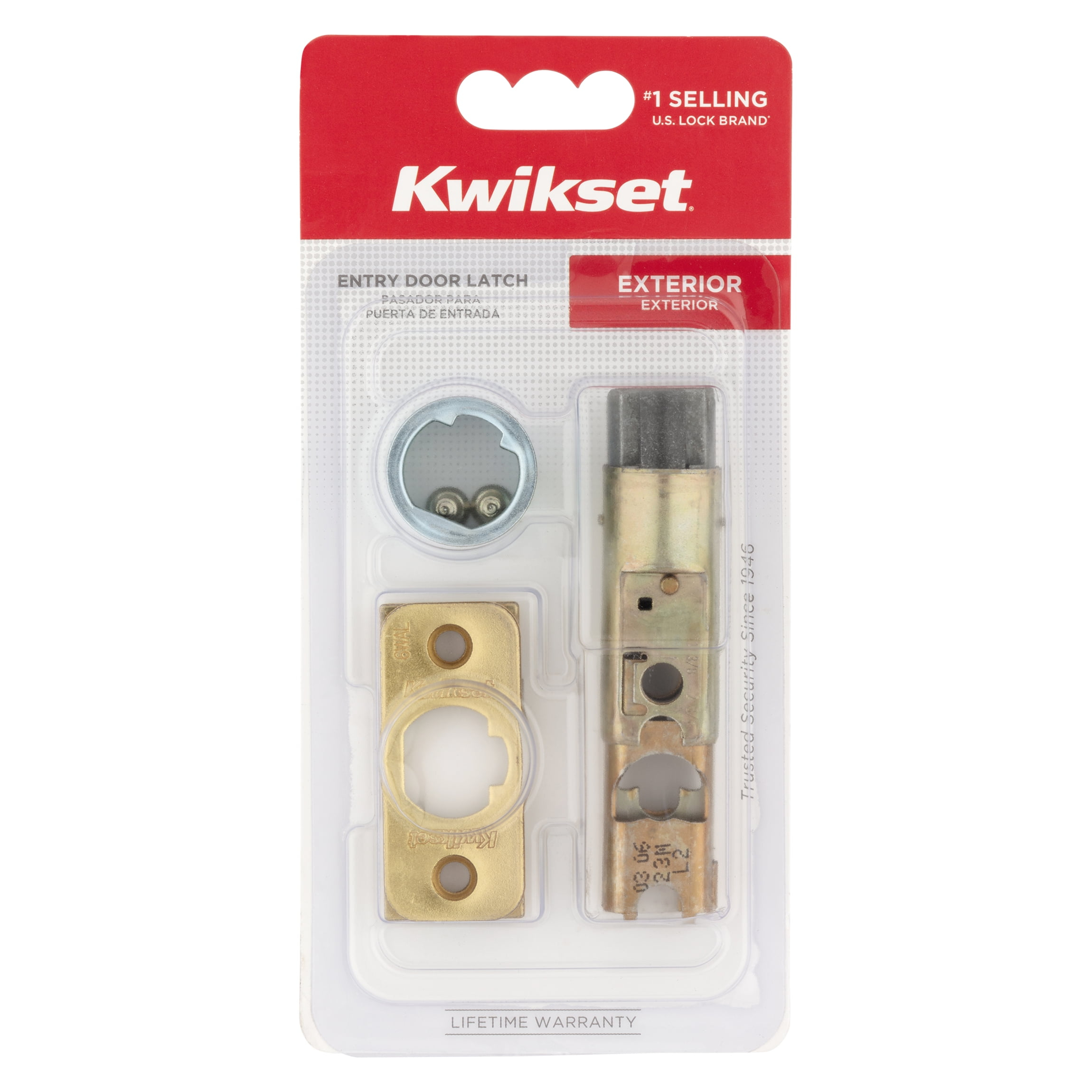 Kwikset 81825-6WAL Adjustable Half-Round Drive Lates in PB