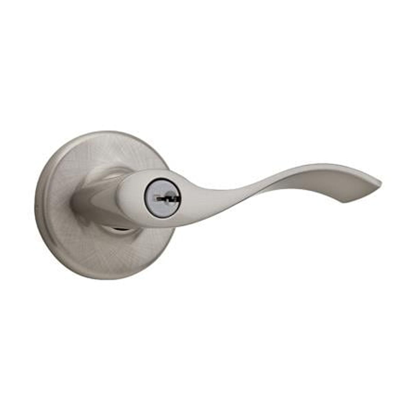 Kwikset SmartKey Security Wave Satin Nickel Entry Lever KW1 2-3/4 in.