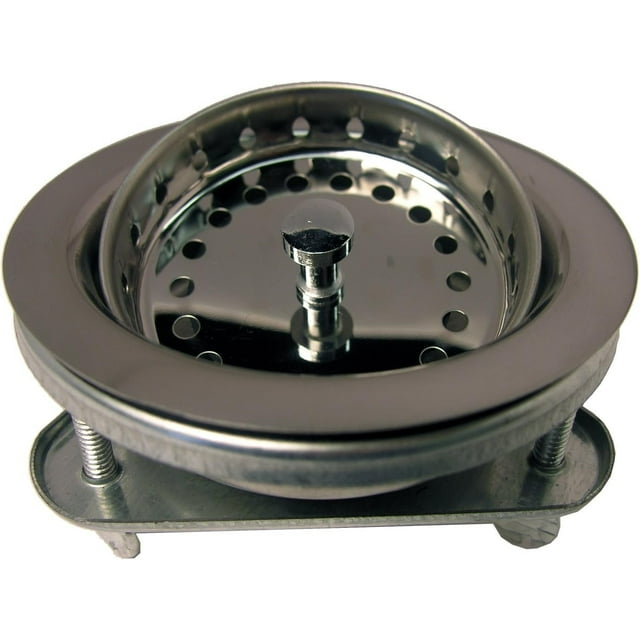 Lasco  3-1/2 In. Chrome EZ-On Duo Basket Strainer Assembly 03-1031