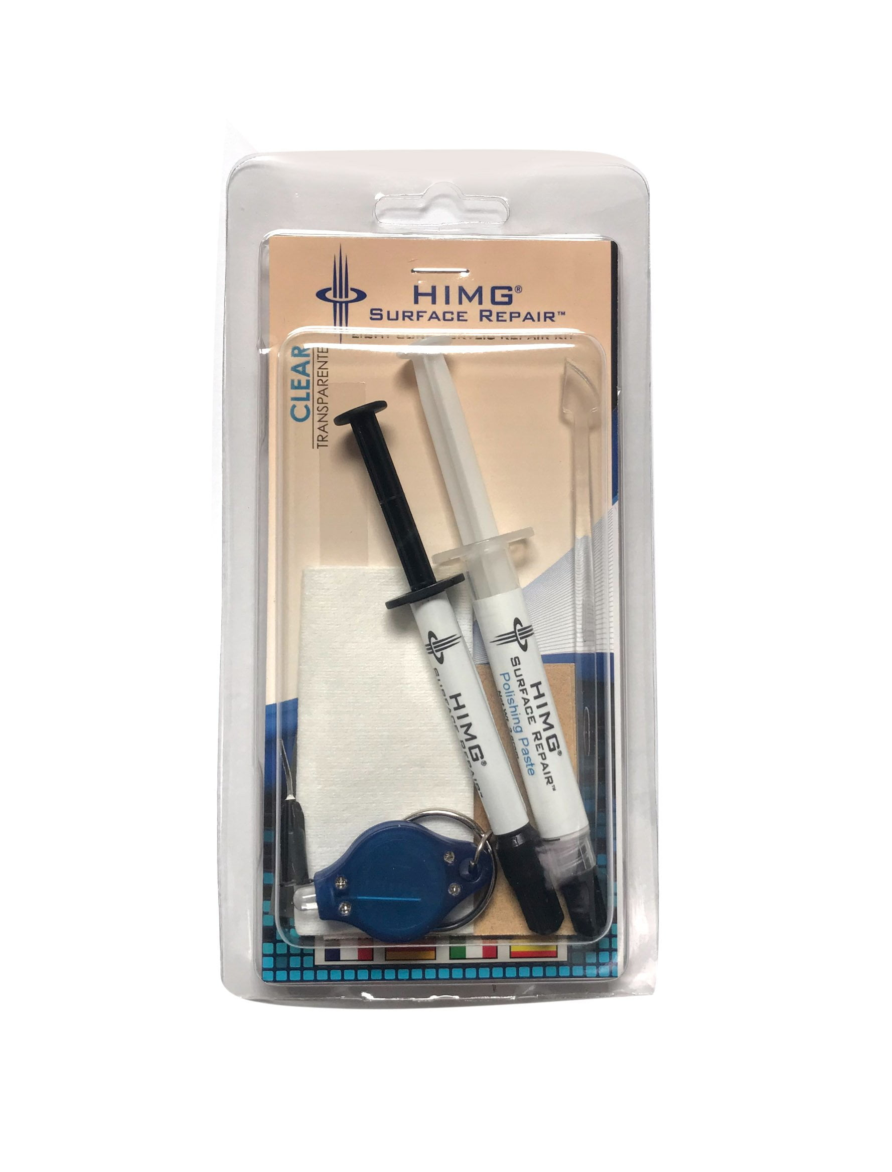 LCA(TM) CLEAR, Light Cure Acrylic DIY Surface Repair Kit for Granite, Marble and Porcelain