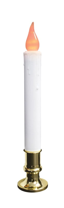 Celebrations LED Golden/White Flickering Candle 9 in. - 4/pack