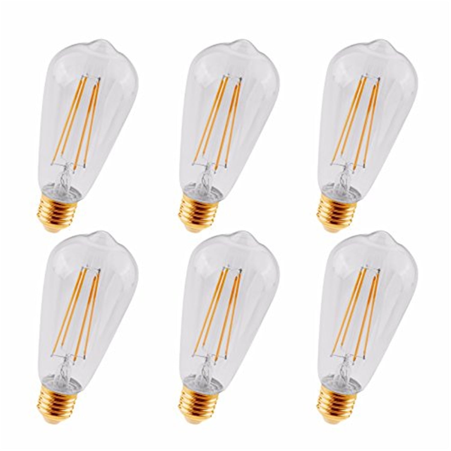 LED ST18 LIGHT BULB, 2200K, 360, CRI80, ETL, 3.5W, 40W EQUIVALENT, 15000HRS, LM300, DIMMABLE, INPUT VOLTAGE 120V 6 PACK