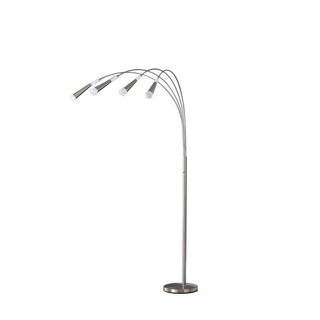 ORE International  72 in. Kiery 4 Arm Aluminum LED Arc Floor Lamp