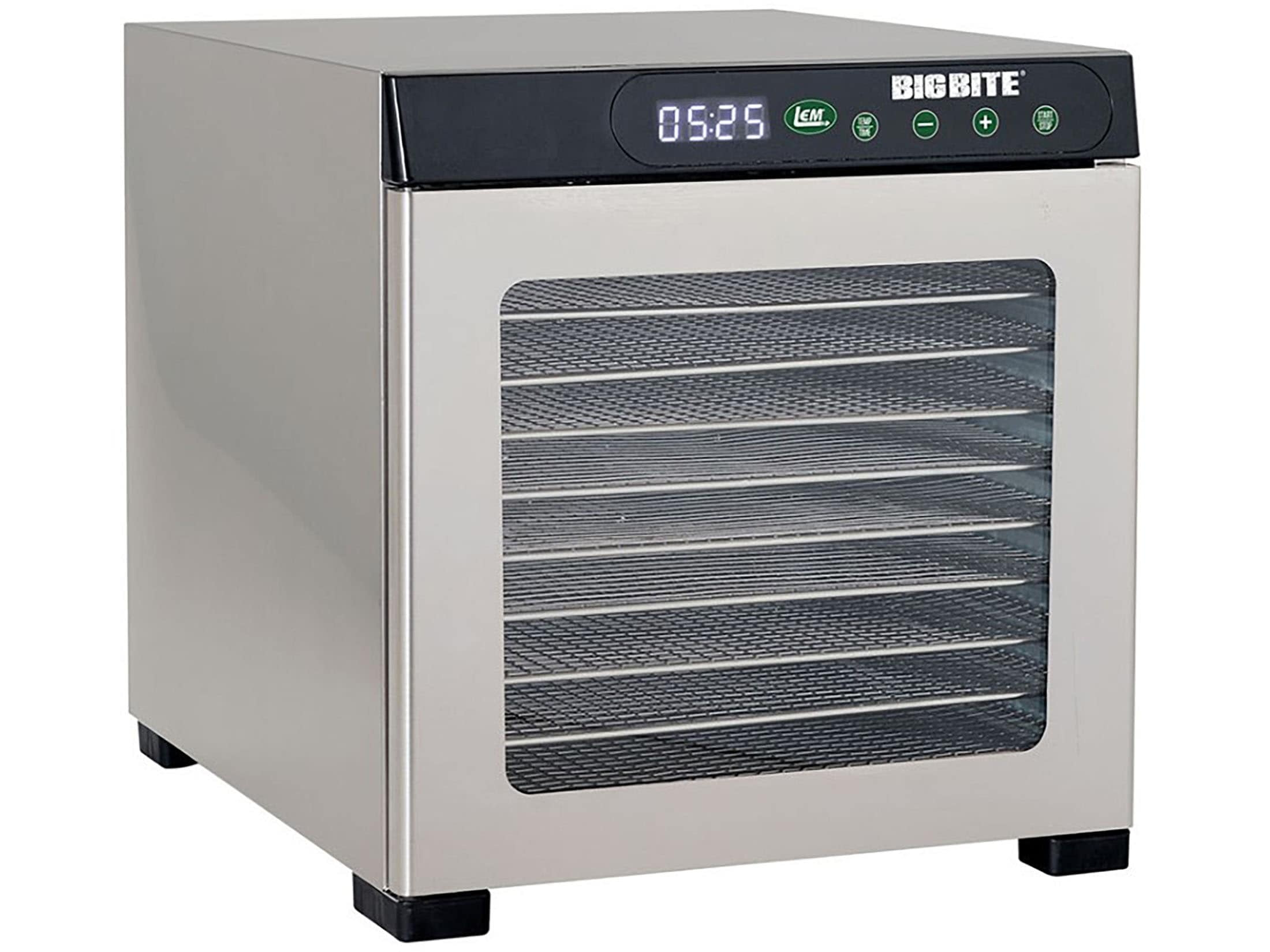 LEM Big Bite 10 Tray Dehydrator with Digital Timer Stainless Steel