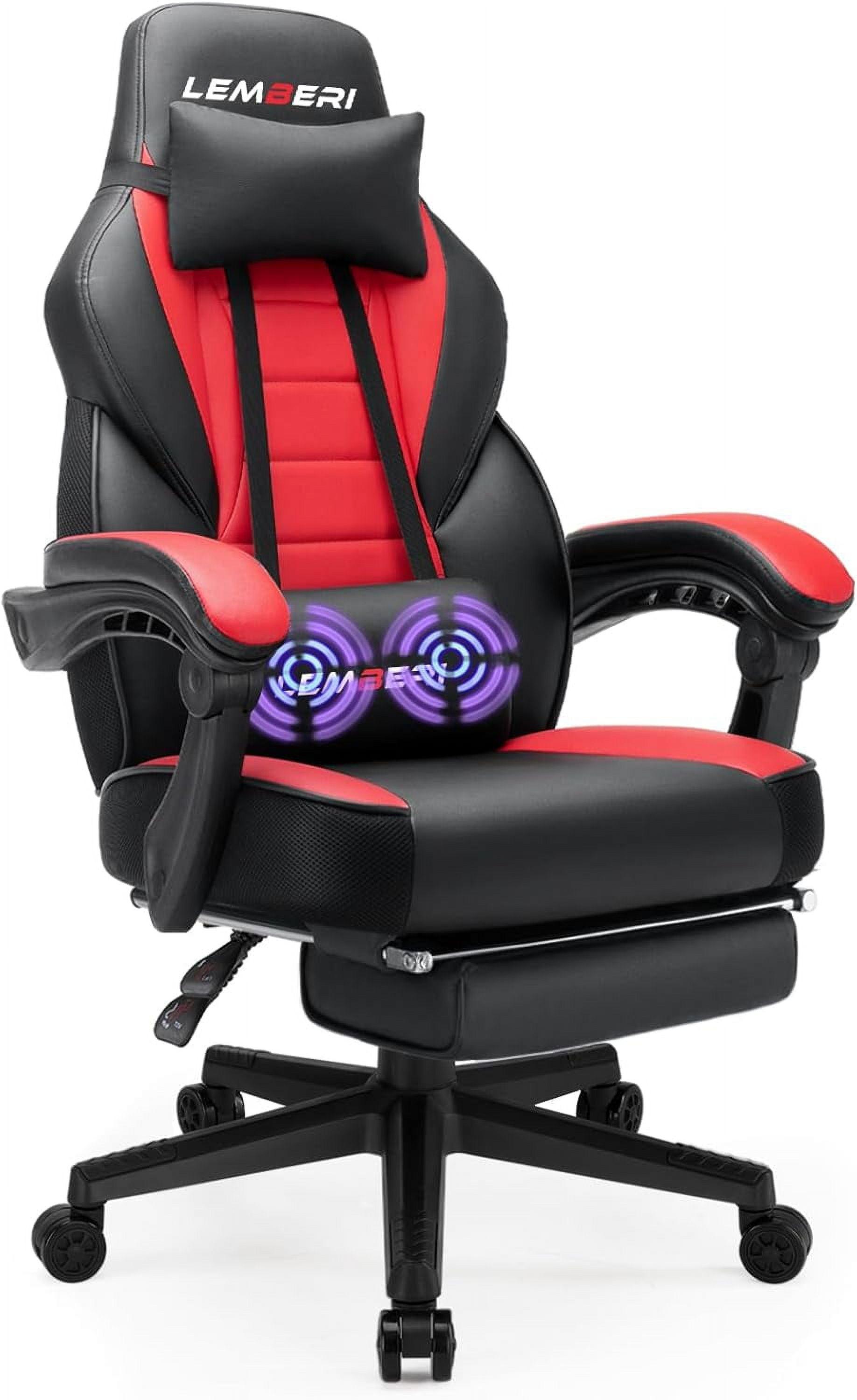 Drevy Video Game Chairs with footrest,Gamer Chair for Adults,Big and Tall Gaming Chair 400lb Capacity,Gaming Chairs for Teens,Racing Style Gaming Computer Chair with Headrest and Lumbar Support