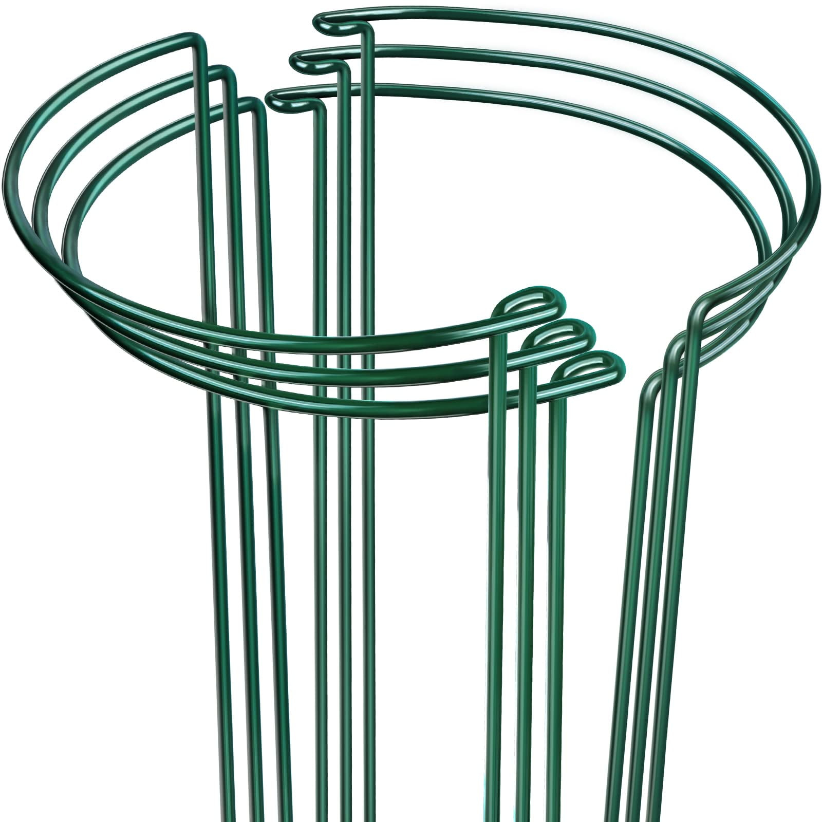 LEOBRO Plant Support Stakes, 6PCS Plant Stakes, Plant Support, Garden Stakes, Peony Cages and Supports, Plant Supports for Outdoor Plants, Monstera Tomato Hydrangea Support Cage, 9.8" W x 15.7" H C48