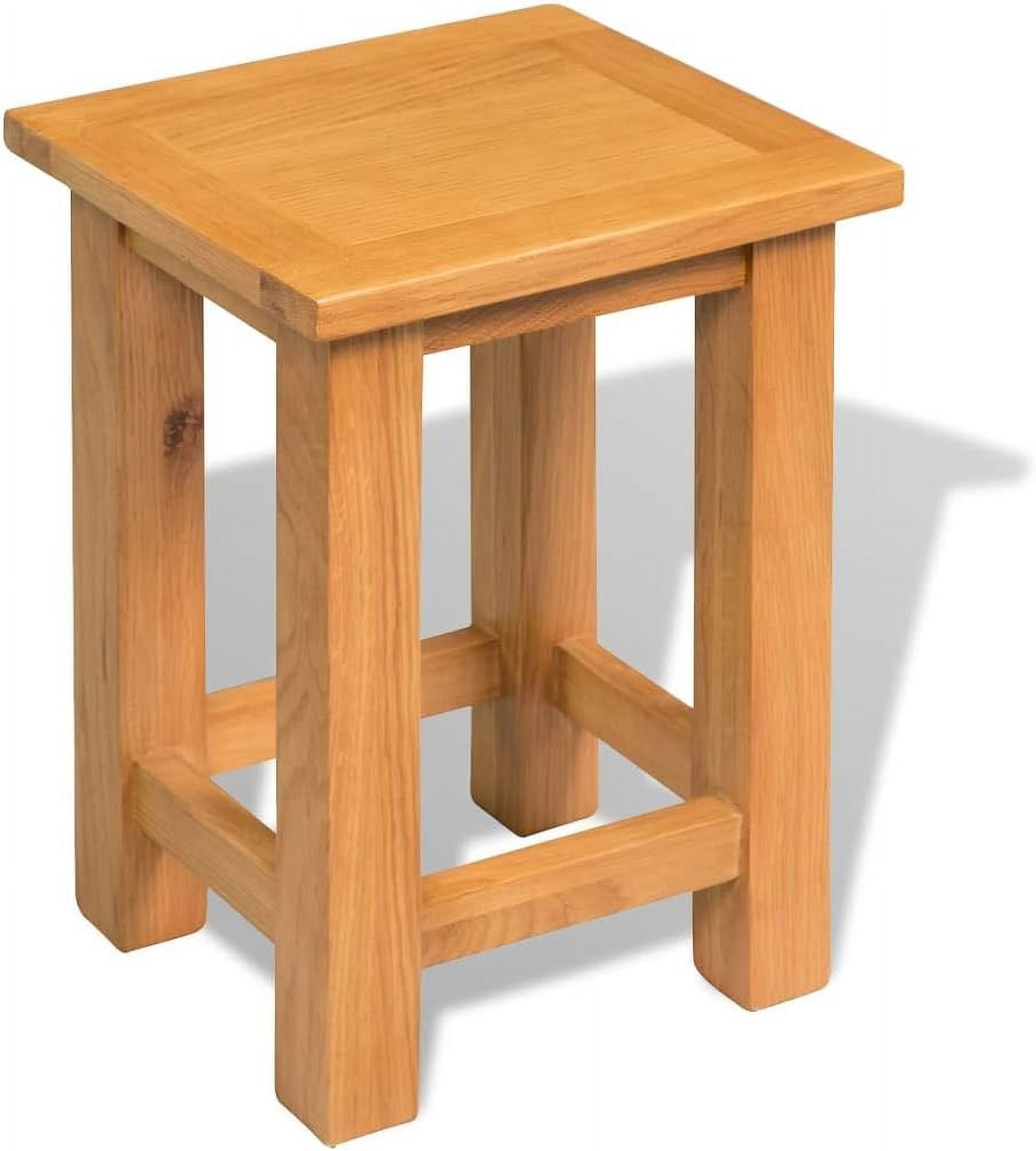 vidaXL End Table Solid Oak Wood 10.6"x9.4"x14.6"