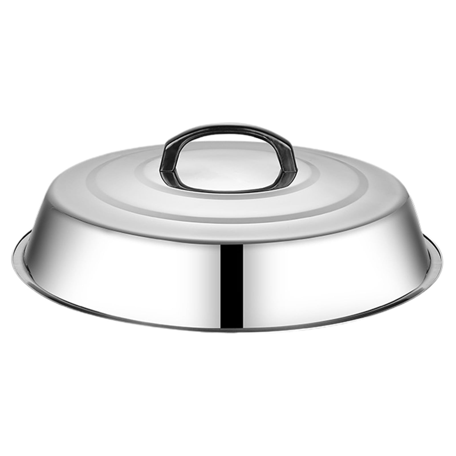 Compact 12-Inch Stainless Steel Round Basting Cover