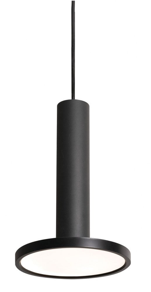 AFX  Luna LED Pendant with White Acrylic 15 Black Medium 8 inch 7 to 12 Inches
