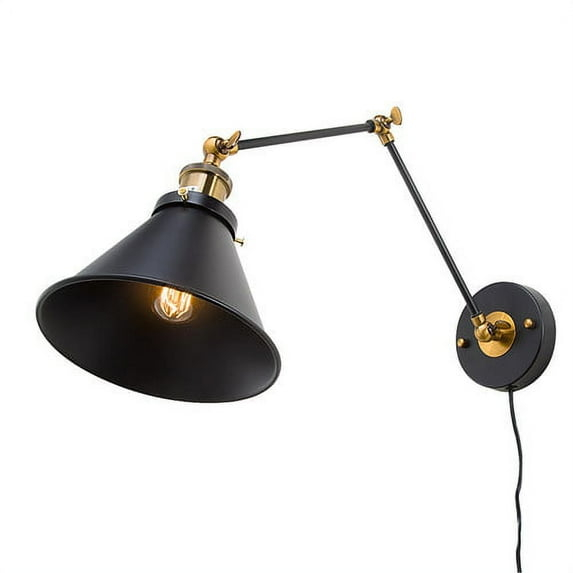 7.3-in W 1-Light Black Modern/Contemporary LED Wall Sconce for Dressing Room, Powder Room