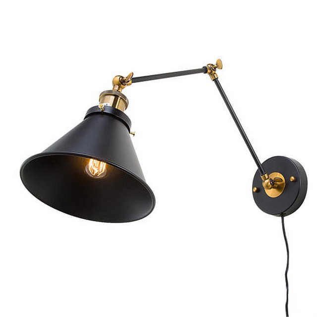 7.3-in W 1-Light Black Modern/Contemporary LED Wall Sconce for Dressing Room, Powder Room