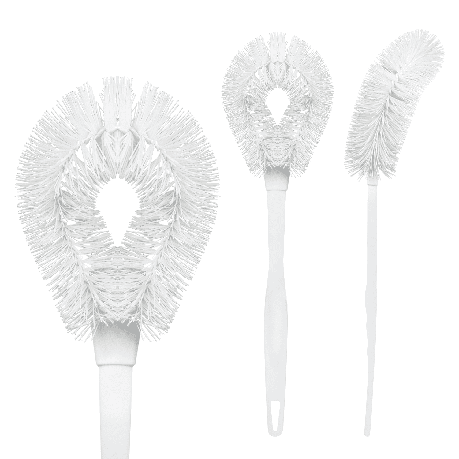 LOLA Toilet Bowl Brush W/ Curved Head, Durable Poly Fiber Bristles - 1 Count