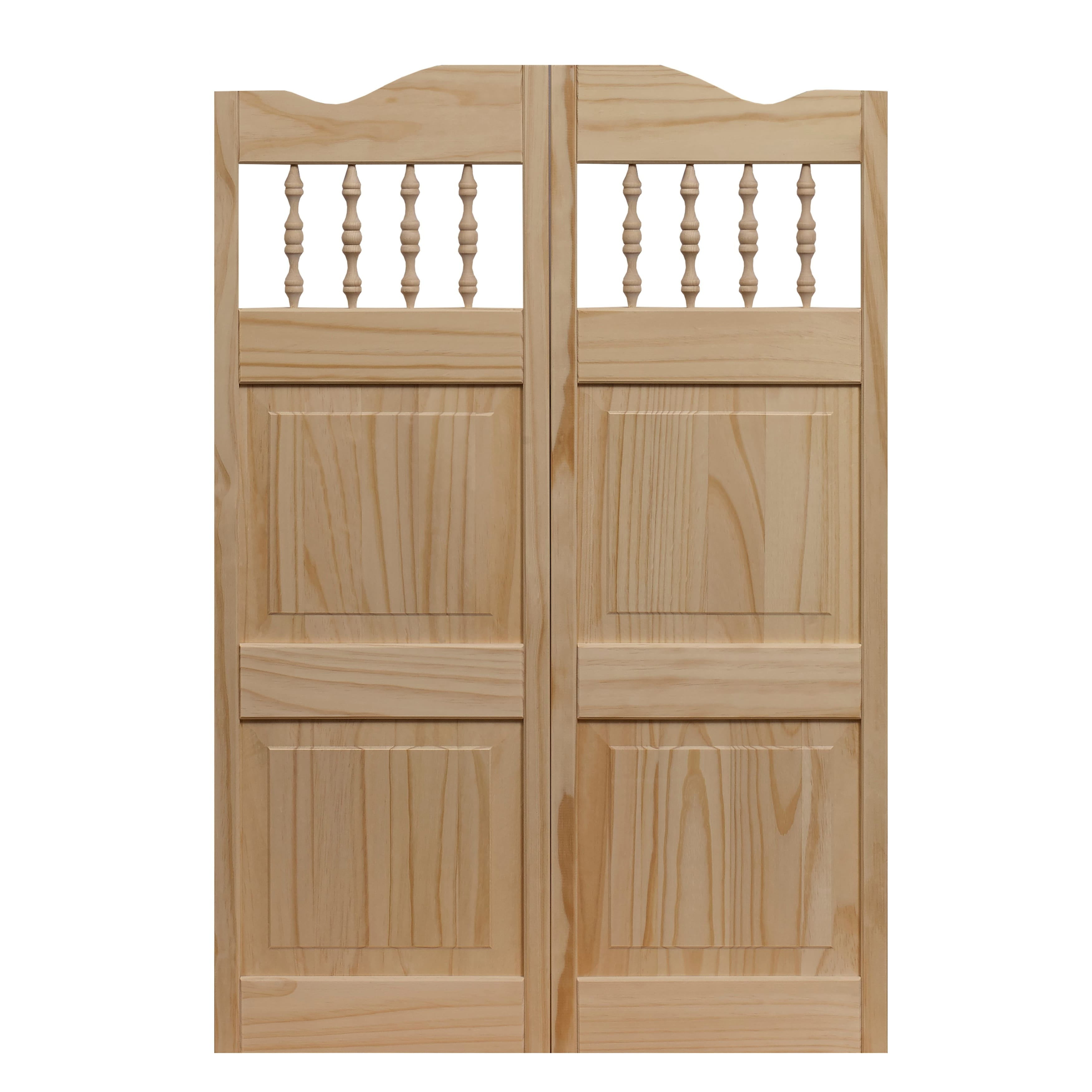 LTL Home Products 42'' Solid Wood Paneled Unfinished Café / Saloon Door