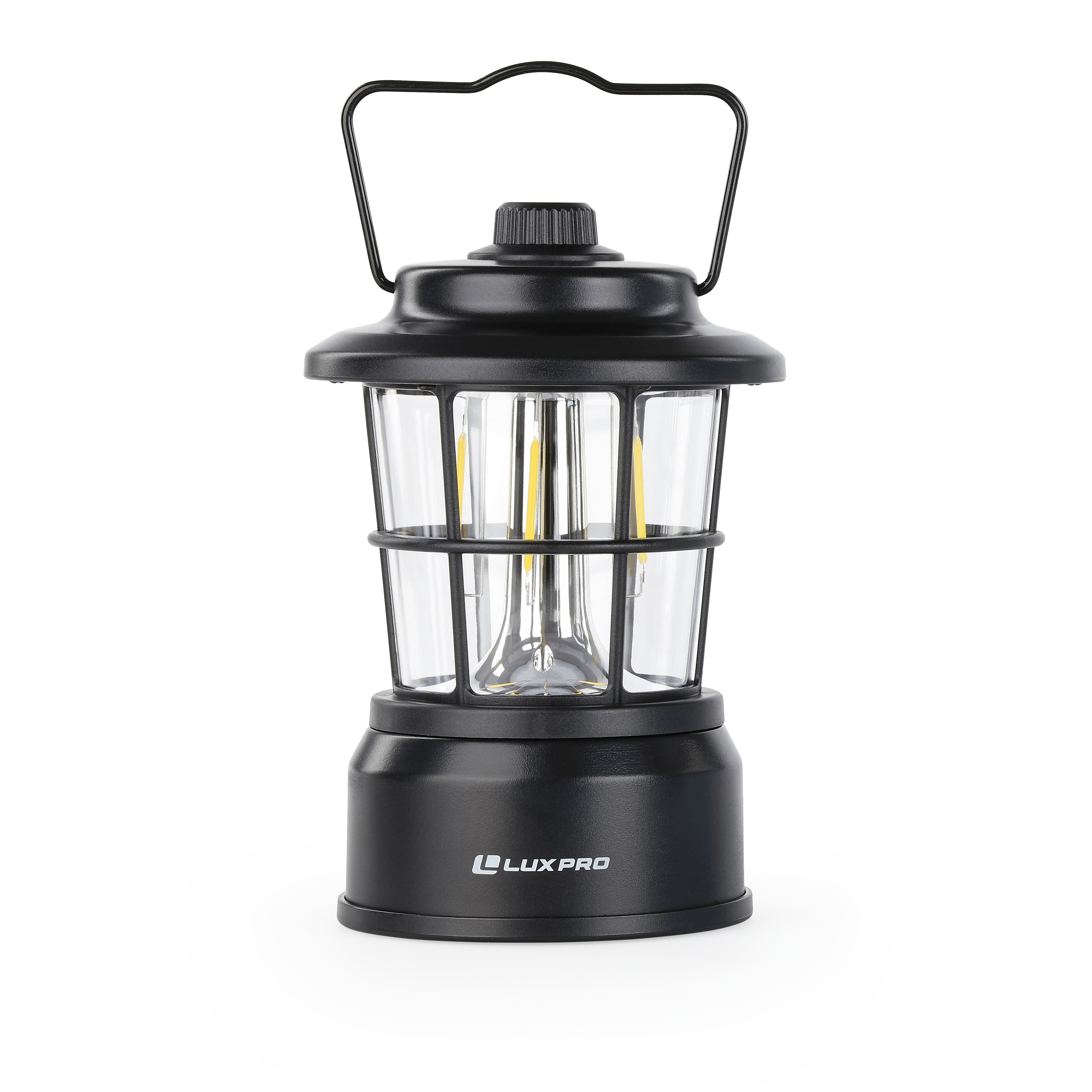 LUXPRO LP1535 265 Lumen Retro LED Lantern - Battery-Powered Emergency Lantern - LED Lamp for Power Outages, Emergency Kit, or Survival Pack - Black