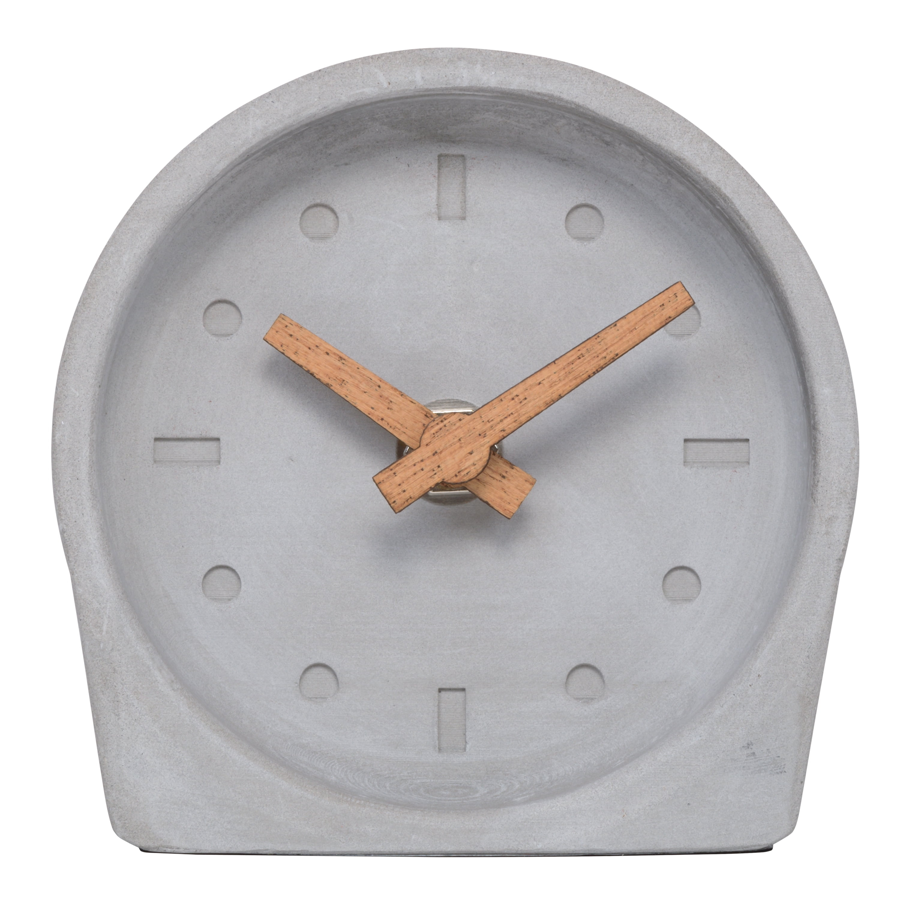 La Crosse Technology 4-Inch Quartz Battery Art Deco Cement Indoor Tabletop Clock, Open Faced Dial